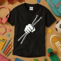 Drumset Cool Drumsticks Drumming Drums Rock Music Kids T-Shirt thumb 3