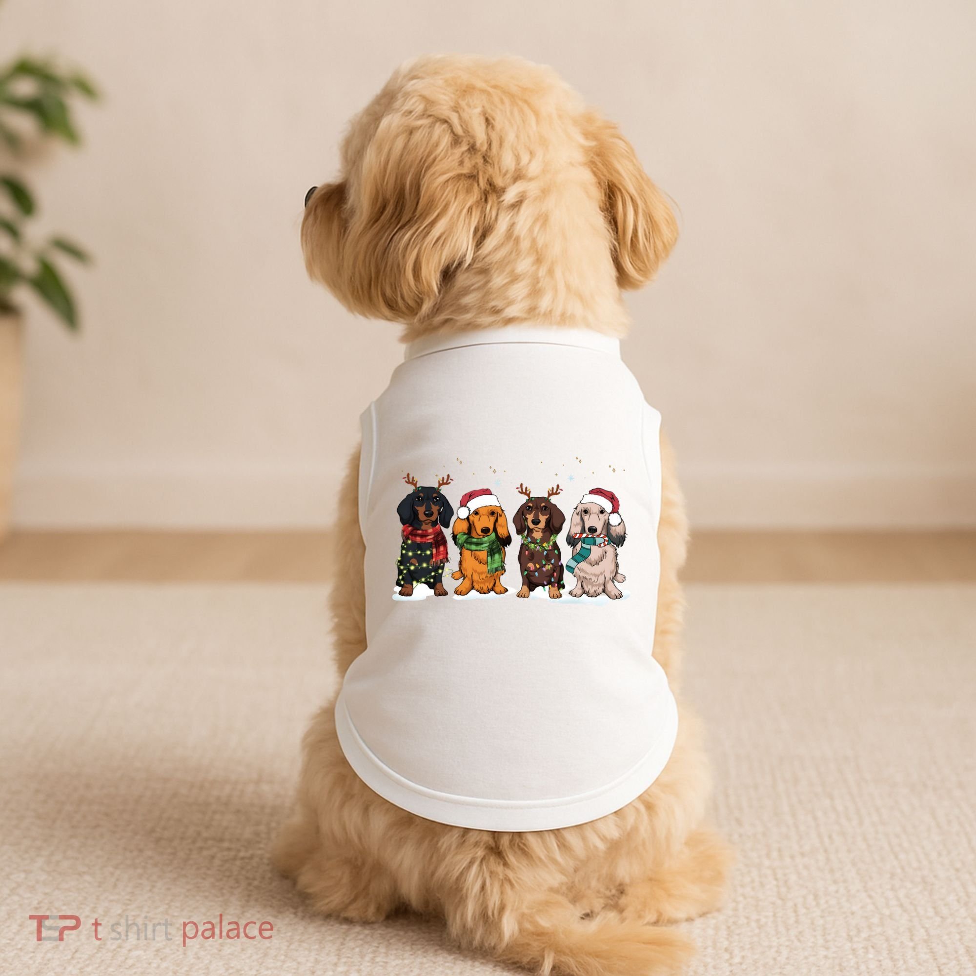 Dachshund Christmas Dog Lover Family Doggie Tank