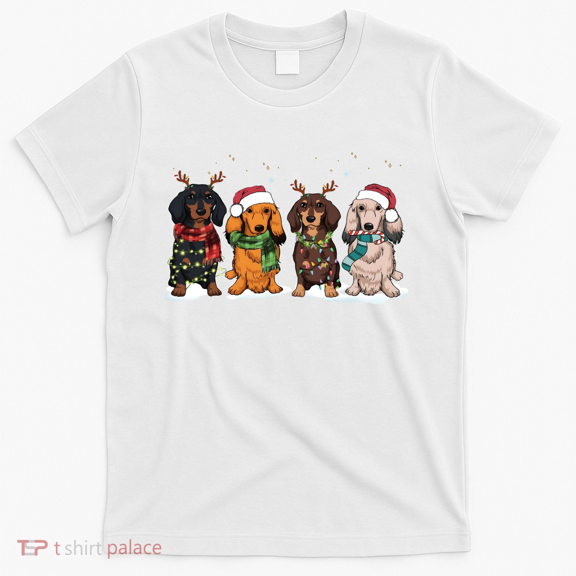 Dachshund Christmas Dog Lover Family T-Shirt