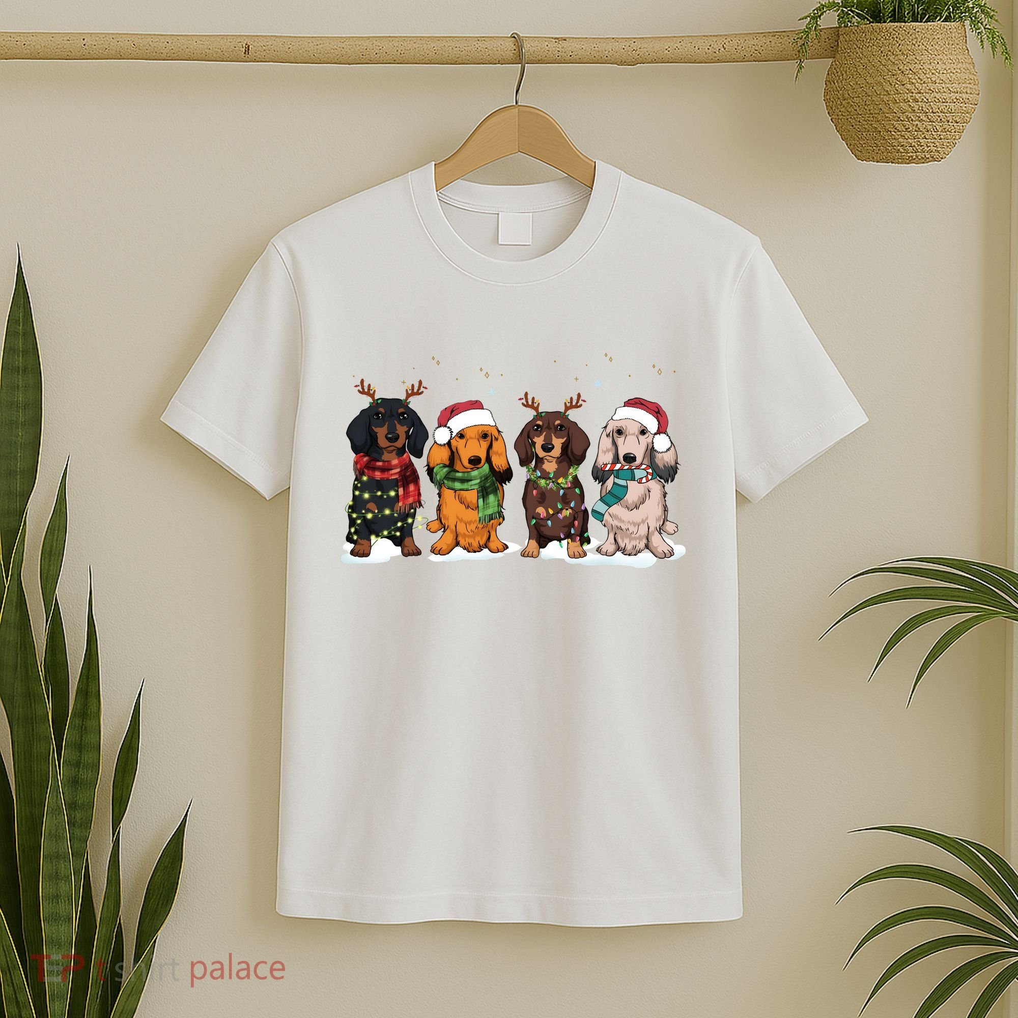Dachshund Christmas Dog Lover Family T-Shirt