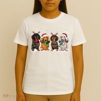 Dachshund Christmas Dog Lover Family T-Shirt thumb 4