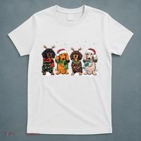 Dachshund Christmas Dog Lover Family T-Shirt thumb 5