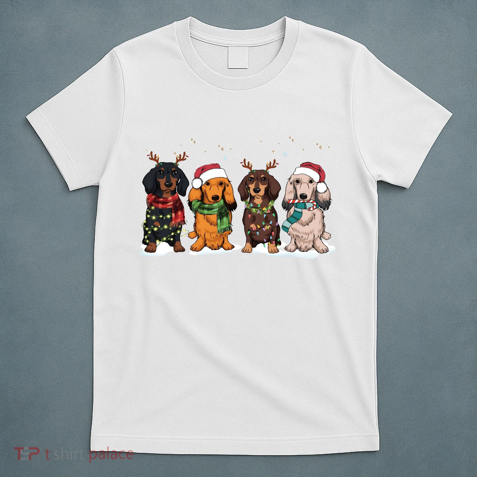 Dachshund Christmas Dog Lover Family T-Shirt