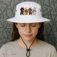 Dachshund Christmas Dog Lover Family Bucket Hat thumb 3