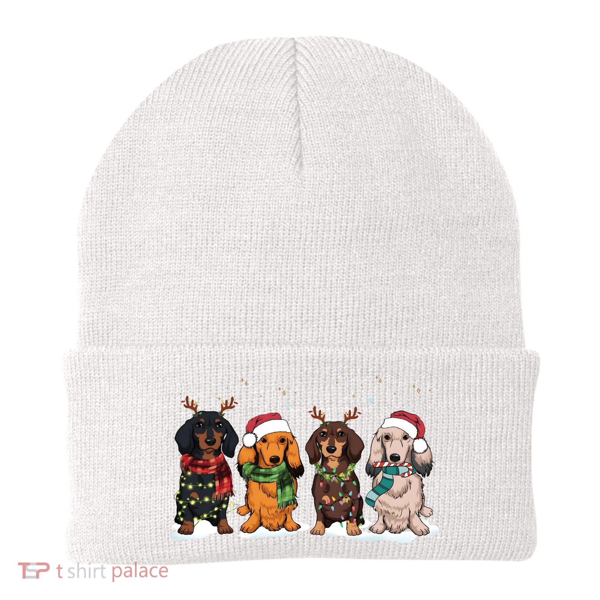Dachshund Christmas Dog Lover Family Beanie