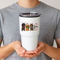 Dachshund Christmas Dog Lover Family Tumbler thumb 2