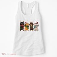 Dachshund Christmas Dog Lover Family Women's Tank Top thumb 0