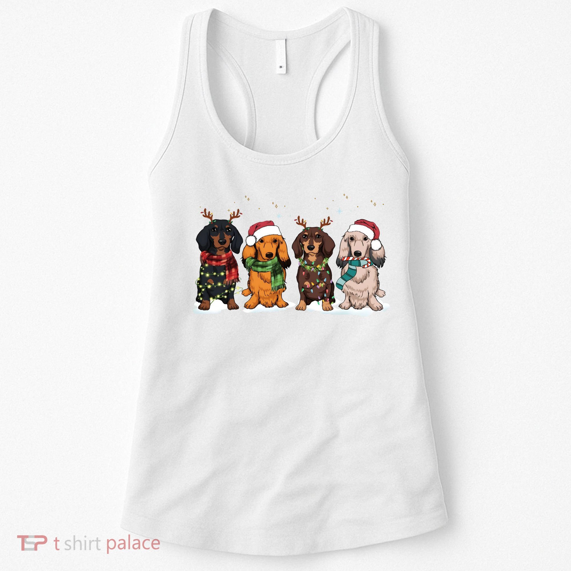 Dachshund Christmas Dog Lover Family Women's Tank Top