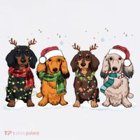 Dachshund Christmas Dog Lover Family Tank Top thumb 6