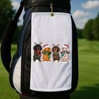Dachshund Christmas Dog Lover Family Golf Towel thumb 2