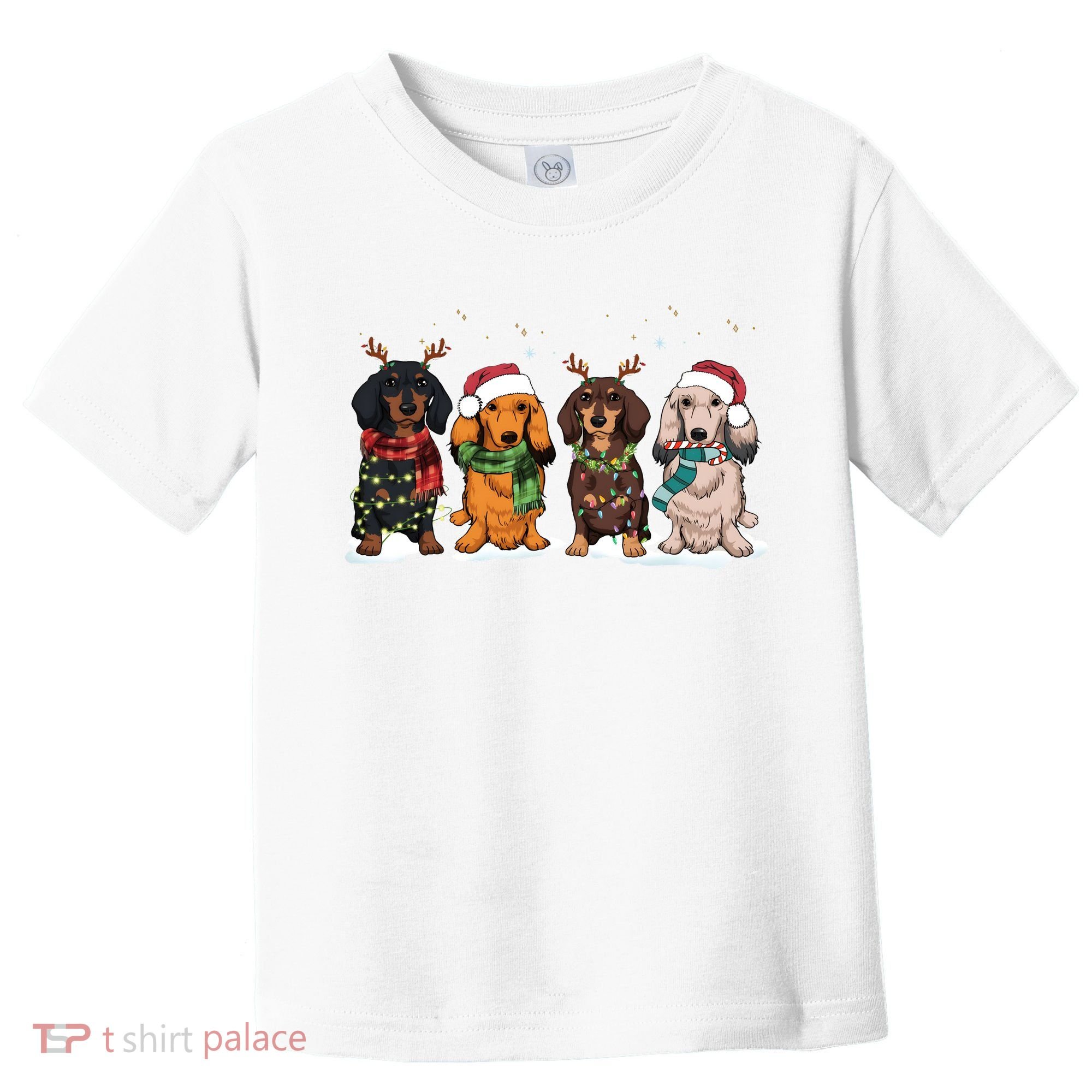 Dachshund Christmas Dog Lover Family Toddler T-Shirt