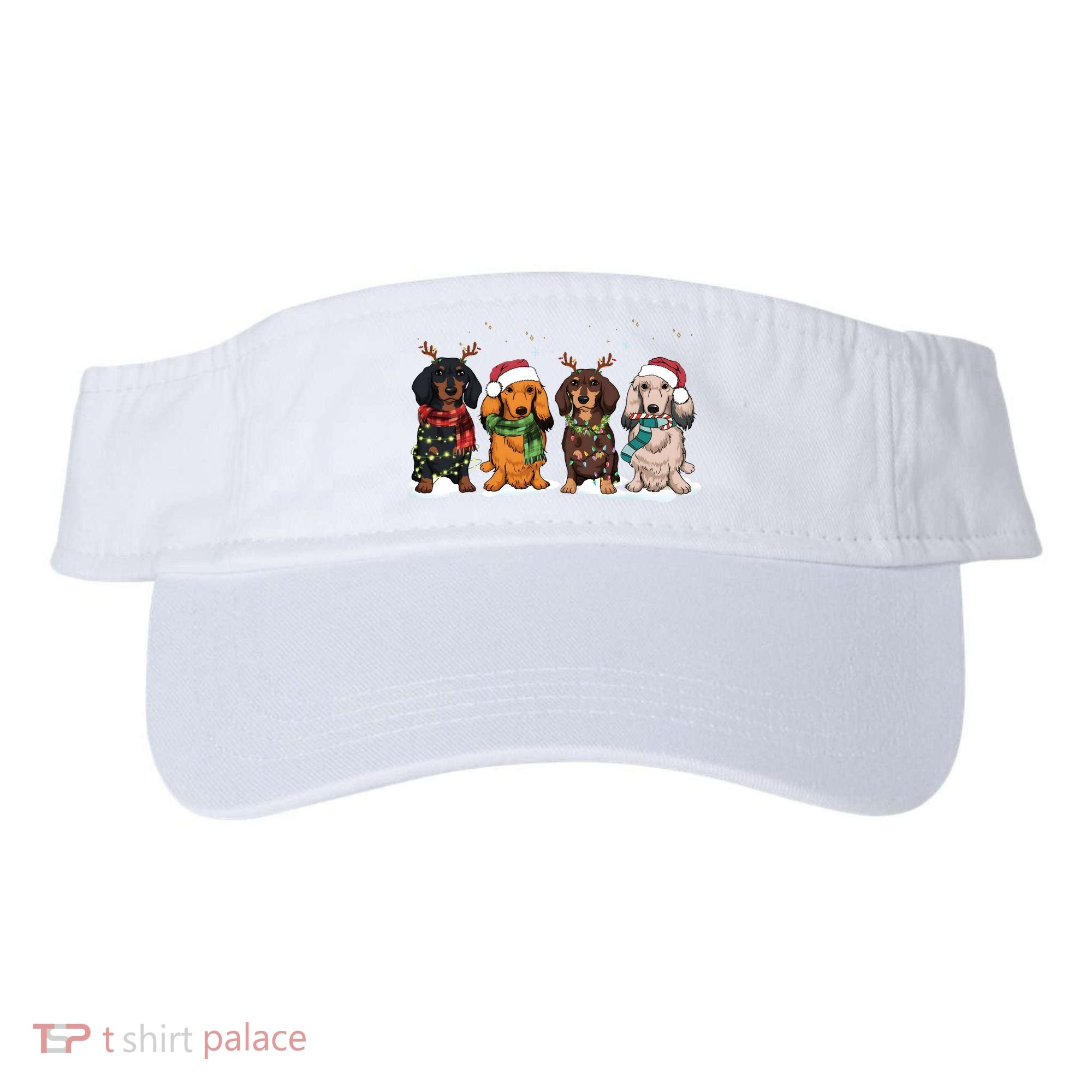 Dachshund Christmas Dog Lover Family Visor
