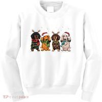 Dachshund Christmas Dog Lover Family Kids Sweatshirt thumb 0