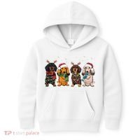 Dachshund Christmas Dog Lover Family Kids Hoodie thumb 0