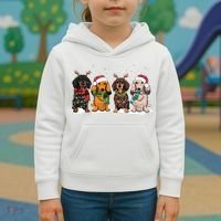 Dachshund Christmas Dog Lover Family Kids Hoodie thumb 3
