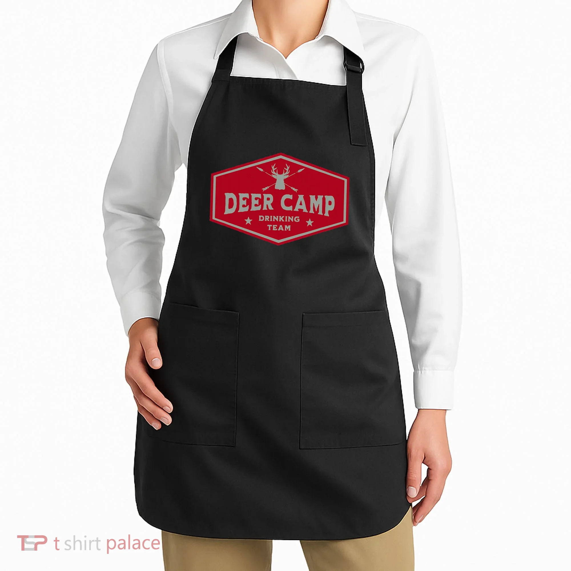 Deer Camp Drinking Team Funny Hunting Apron