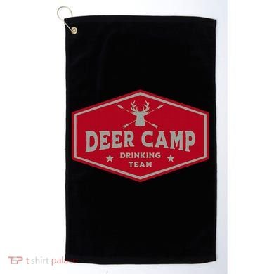 Deer Camp Drinking Team Funny Hunting Golf Towel