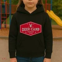 Deer Camp Drinking Team Funny Hunting Kids Hoodie thumb 3