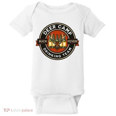 Deer Camp Drinking Team Funny Hunting Baby Bodysuit
