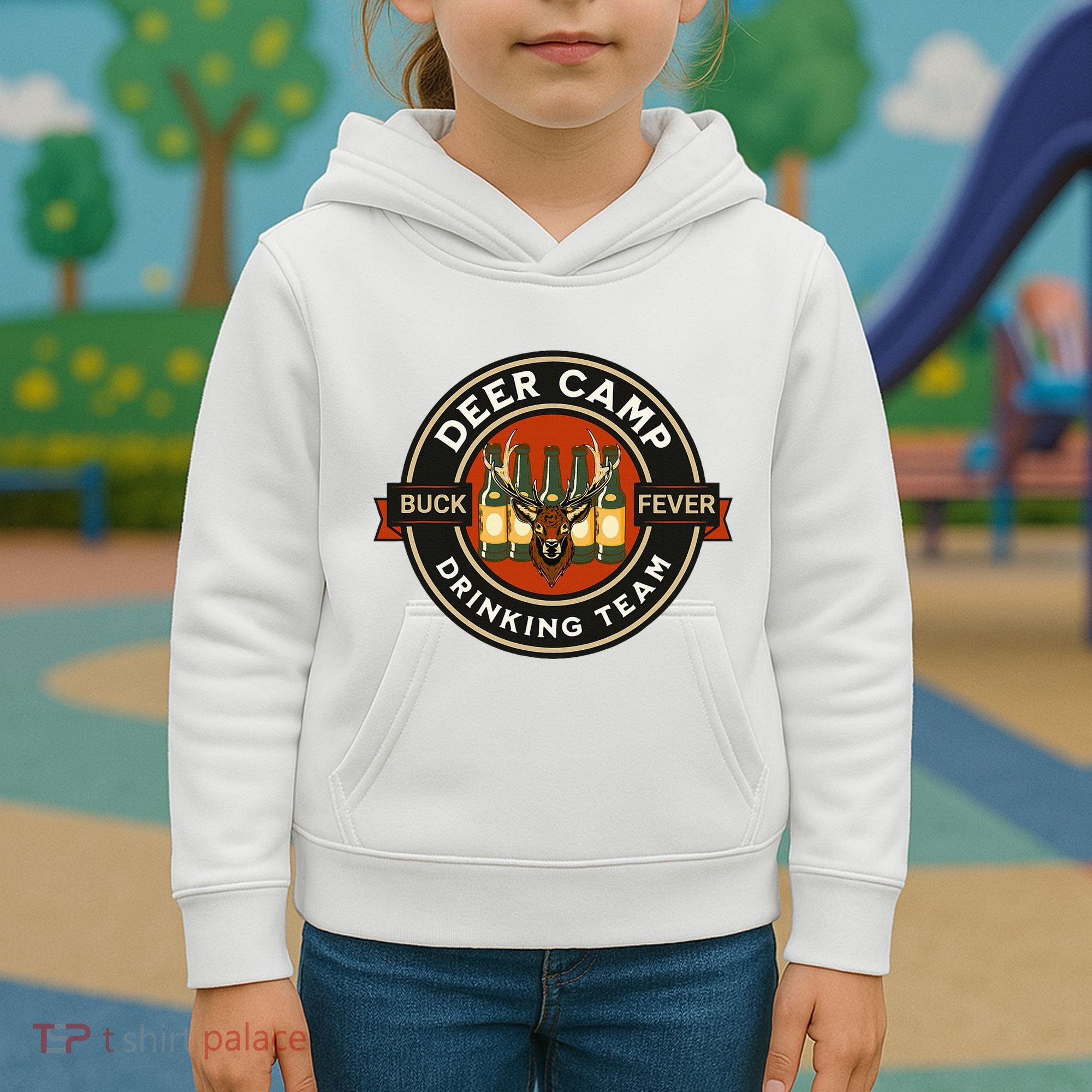 Deer Camp Drinking Team Funny Hunting Kids Hoodie