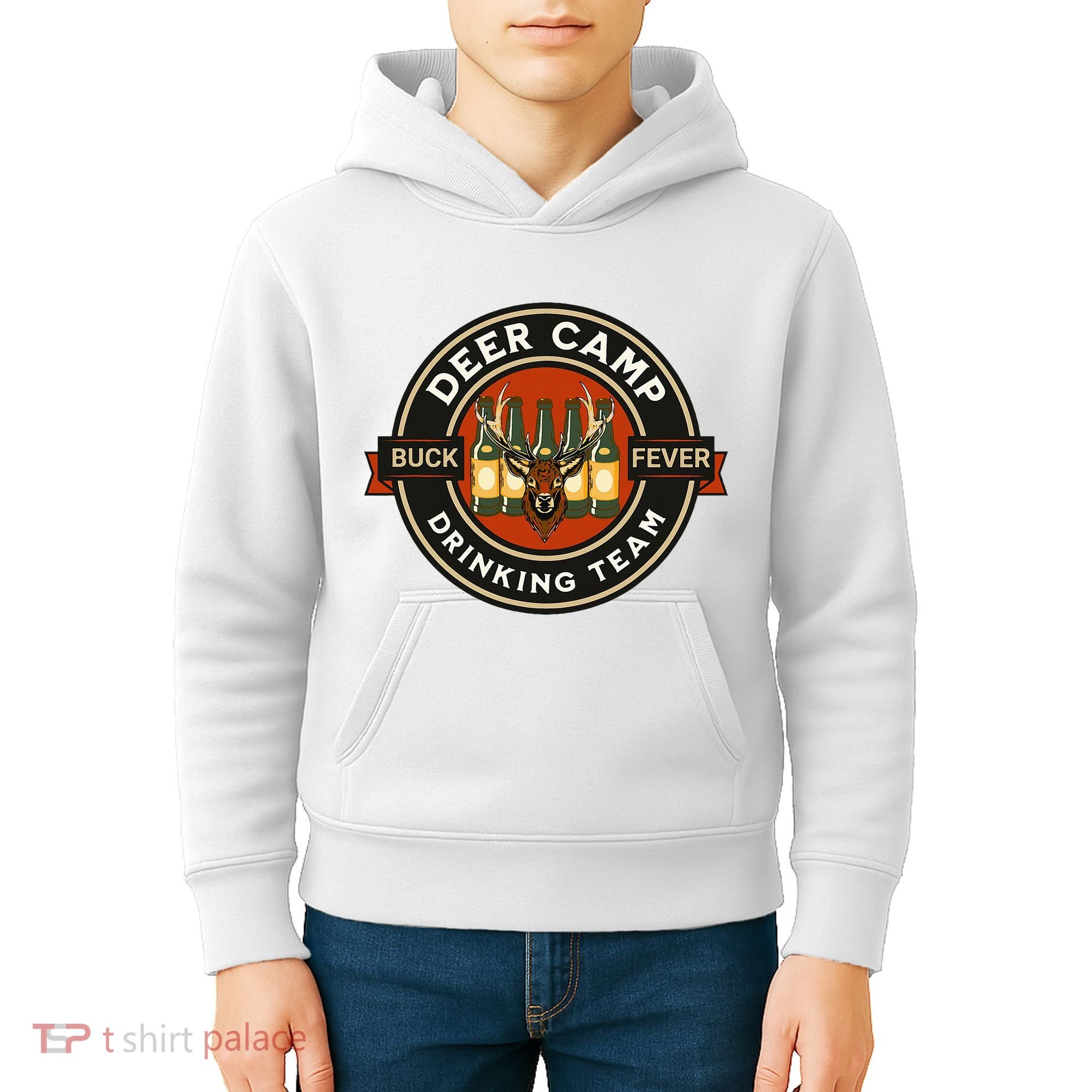 Deer Camp Drinking Team Funny Hunting Kids Hoodie
