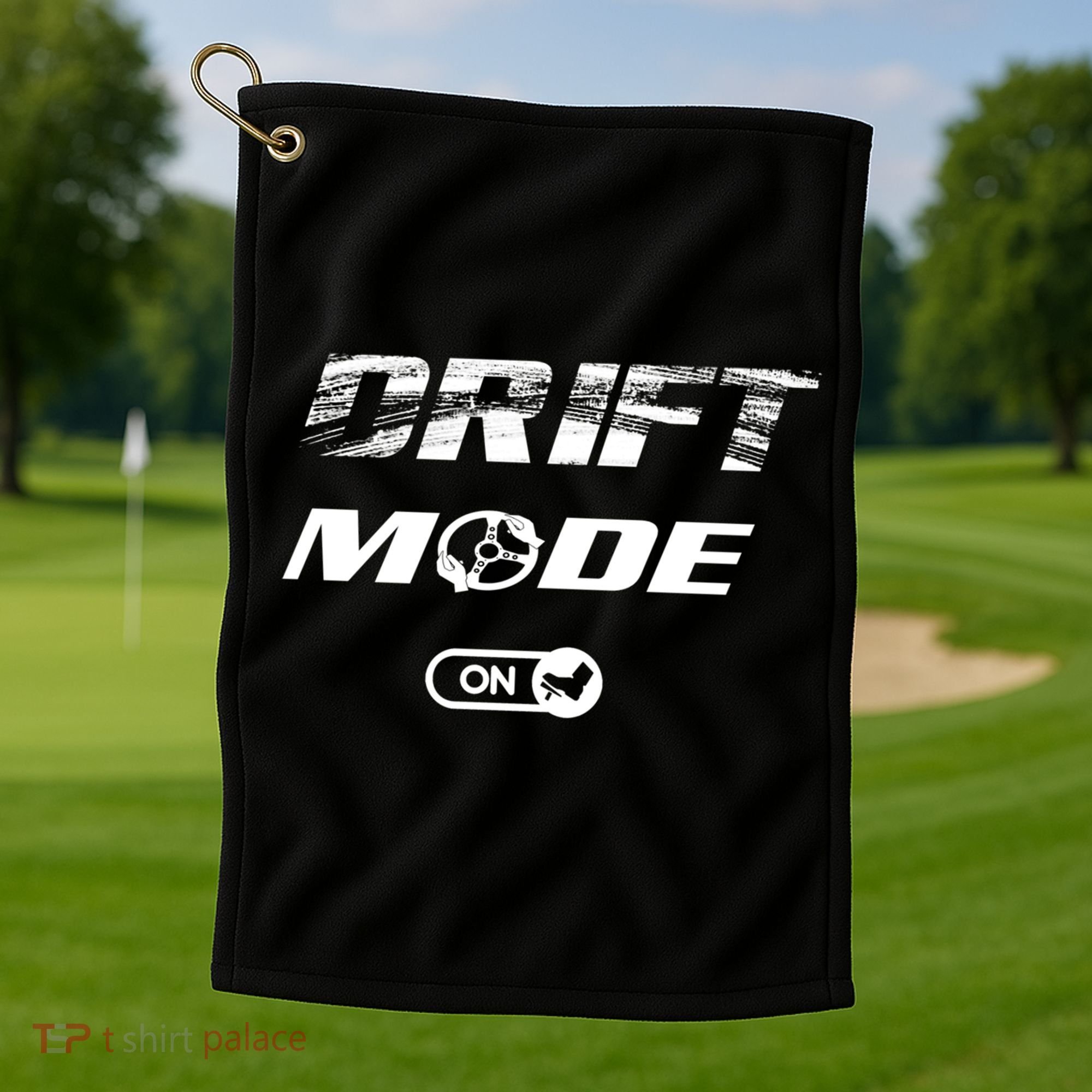 Drifting Cars Drift Mode On Auto Racing Mechanic Cool Gift Golf Towel
