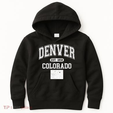 Denver Colorado Est 1858 Varsity Kids Hoodie