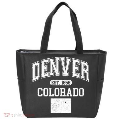 Denver Colorado Est 1858 Varsity Tote Bag