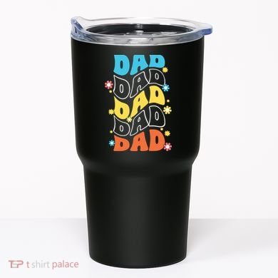 Dad Colorful Floral Retro Hippie Tumbler