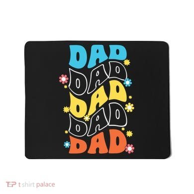 Dad Colorful Floral Retro Hippie Mousepad