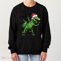 Dinosaur Christmas Fa Ra Rawr Tree Rex Xmas Dino Gift Women's Sweatshirt thumb 0