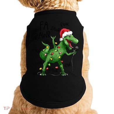 Dinosaur Christmas Fa Ra Rawr Tree Rex Xmas Dino Gift Doggie Tank