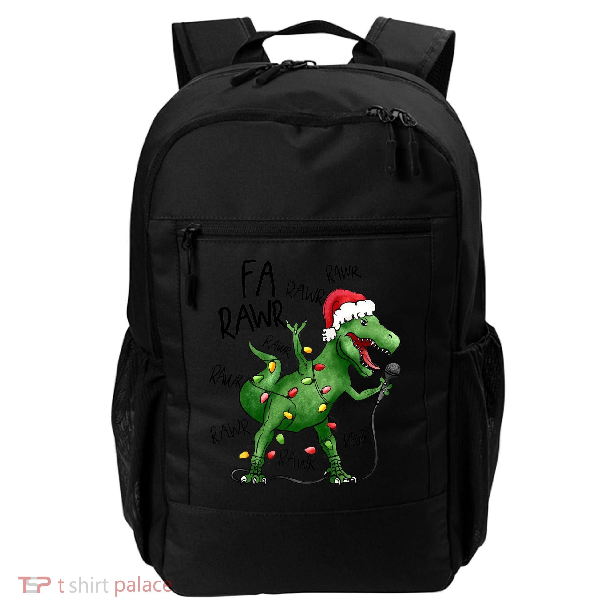Dinosaur Christmas Fa Ra Rawr Tree Rex Xmas Dino Gift Backpack
