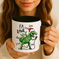 Dinosaur Christmas Fa Ra Rawr Tree Rex Xmas Dino Gift Coffee Mug thumb 3