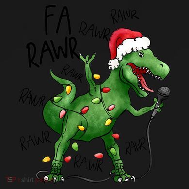 Dinosaur Christmas Fa Ra Rawr Tree Rex Xmas Dino Gift Womens Funnel Neck Pullover Hood
