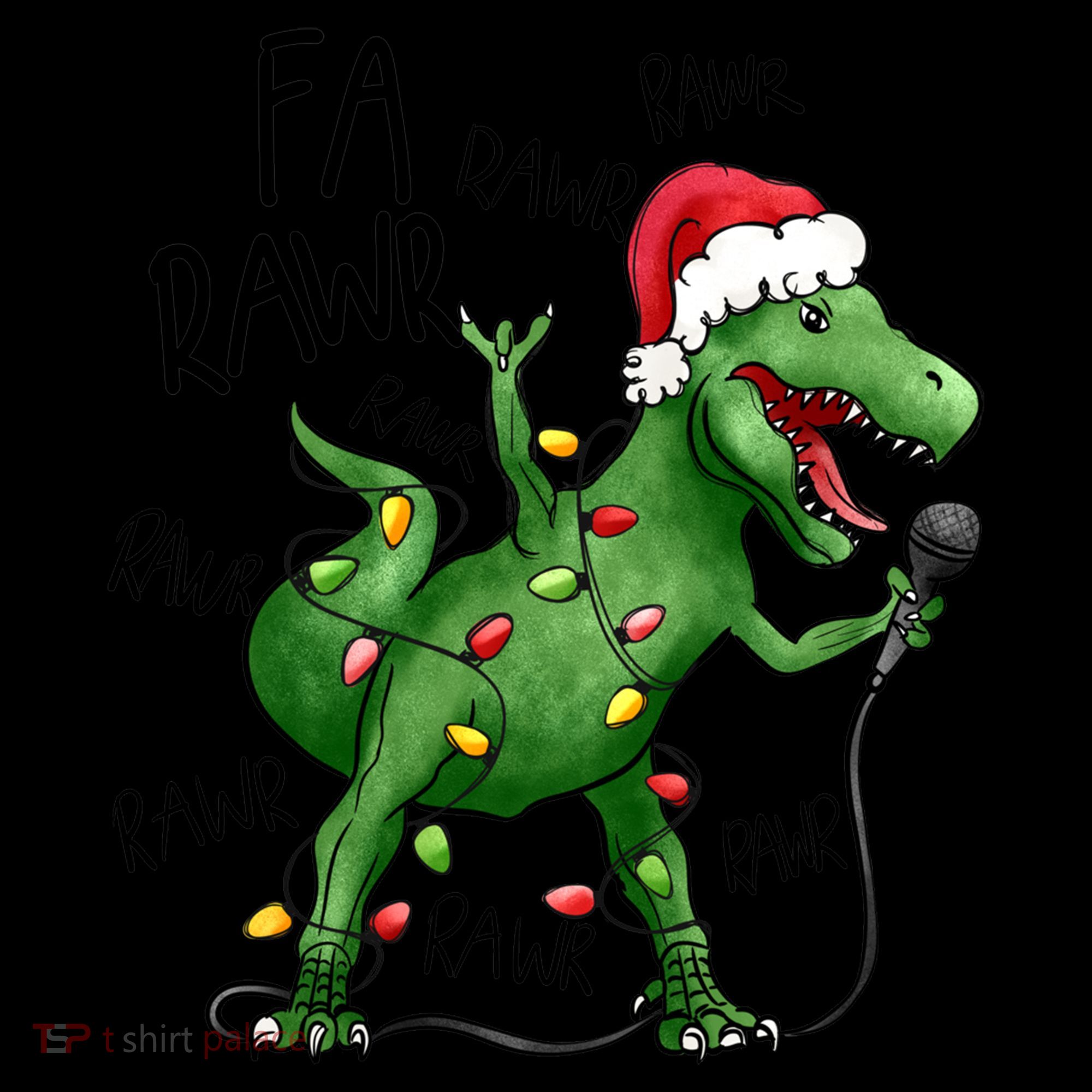 Dinosaur Christmas Fa Ra Rawr Tree Rex Xmas Dino Gift Womens Funnel Neck Pullover Hood