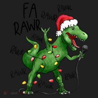 Dinosaur Christmas Fa Ra Rawr Tree Rex Xmas Dino Gift Hat thumb 2