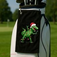 Dinosaur Christmas Fa Ra Rawr Tree Rex Xmas Dino Gift Golf Towel thumb 2