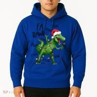 Dinosaur Christmas Fa Ra Rawr Tree Rex Xmas Dino Gift Hoodie thumb 2
