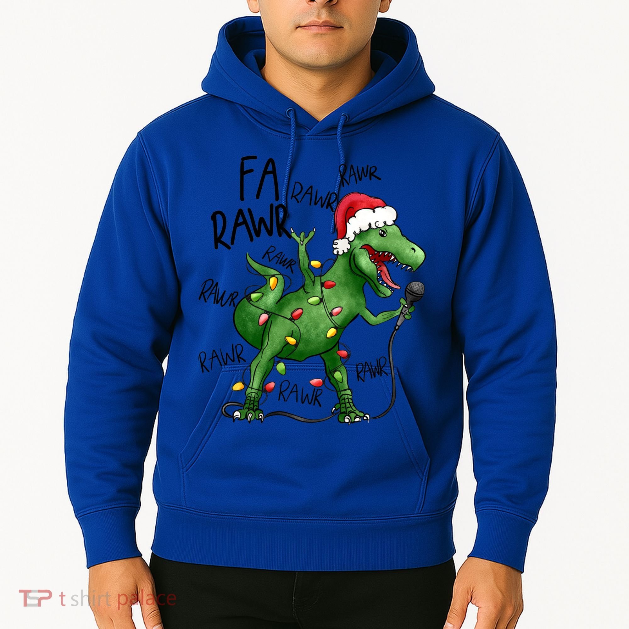 Dinosaur Christmas Fa Ra Rawr Tree Rex Xmas Dino Gift Hoodie