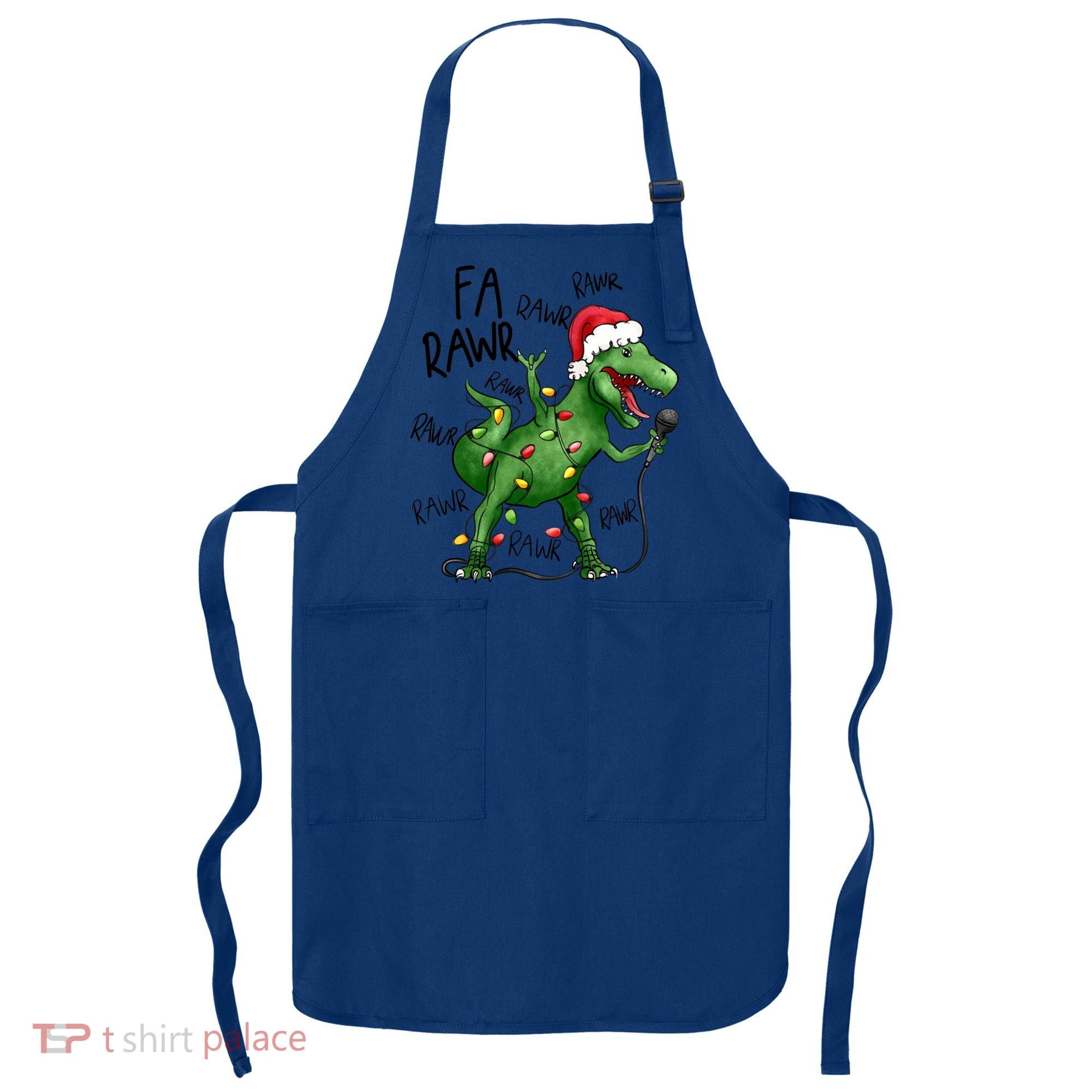 Dinosaur Christmas Fa Ra Rawr Tree Rex Xmas Dino Gift Apron