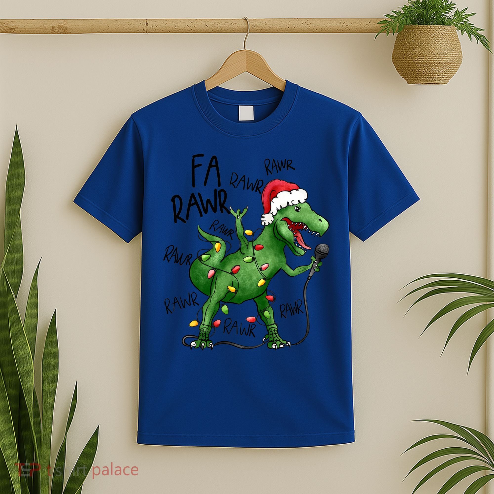 Dinosaur Christmas Fa Ra Rawr Tree Rex Xmas Dino Gift T-Shirt