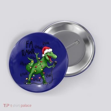 Dinosaur Christmas Fa Ra Rawr Tree Rex Xmas Dino Gift Button