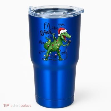 Dinosaur Christmas Fa Ra Rawr Tree Rex Xmas Dino Gift Tumbler