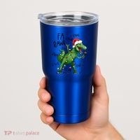 Dinosaur Christmas Fa Ra Rawr Tree Rex Xmas Dino Gift Tumbler thumb 2
