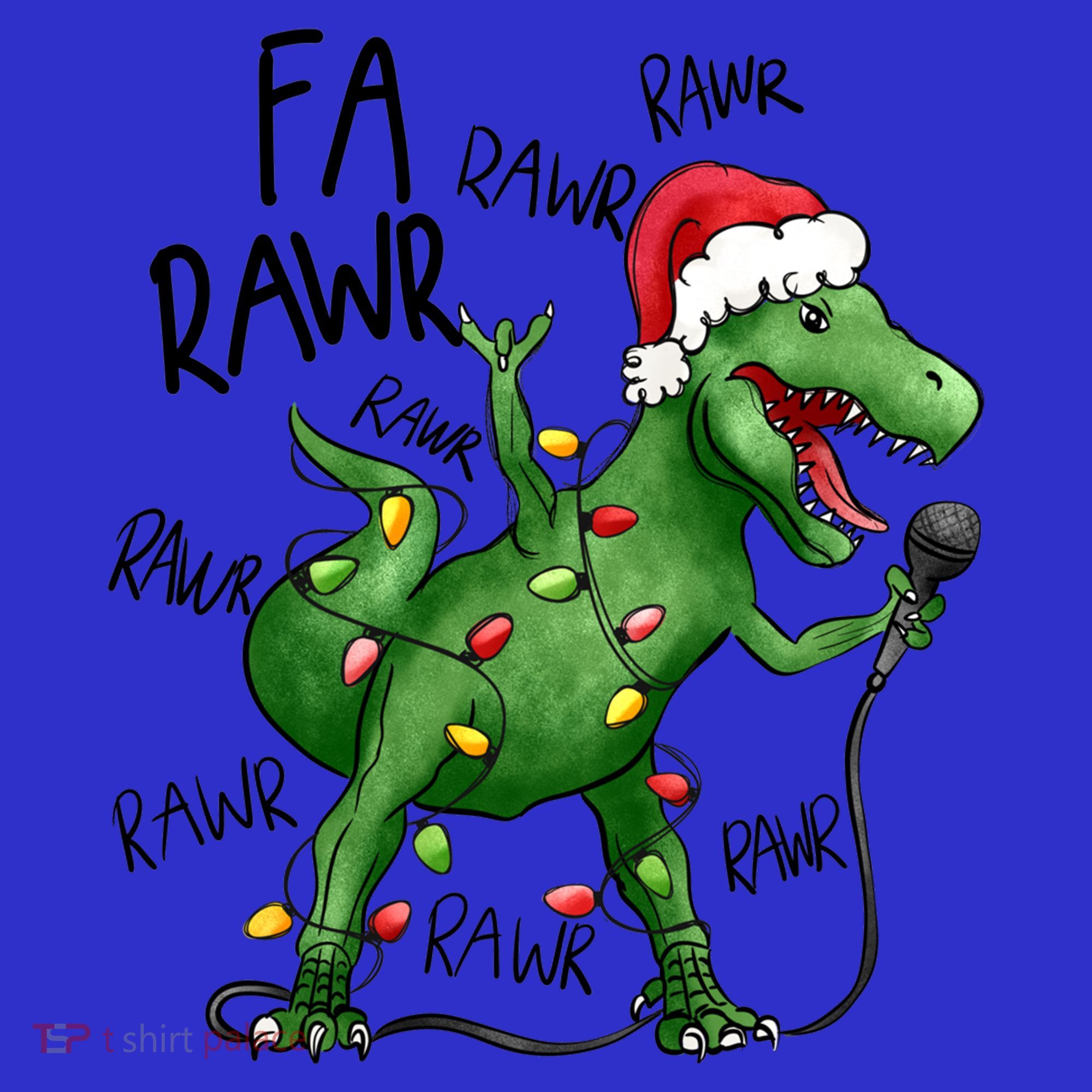 Dinosaur Christmas Fa Ra Rawr Tree Rex Xmas Dino Gift Toddler T-Shirt
