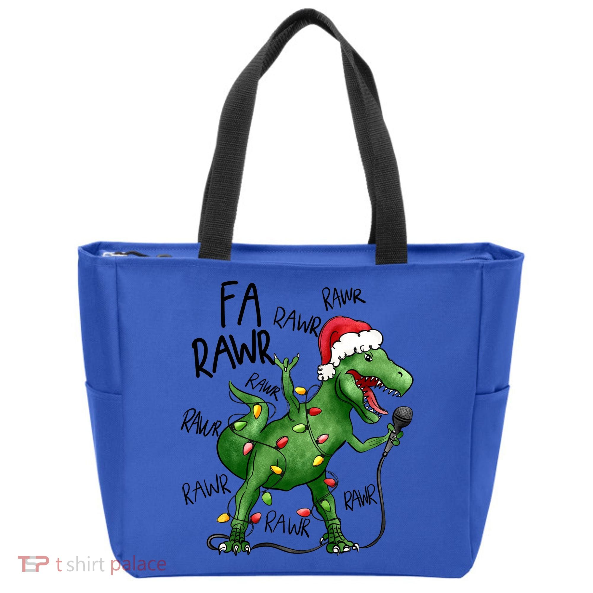 Dinosaur Christmas Fa Ra Rawr Tree Rex Xmas Dino Gift Tote Bag