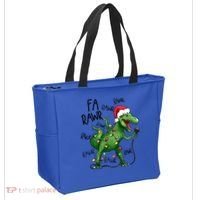 Dinosaur Christmas Fa Ra Rawr Tree Rex Xmas Dino Gift Tote Bag thumb 2