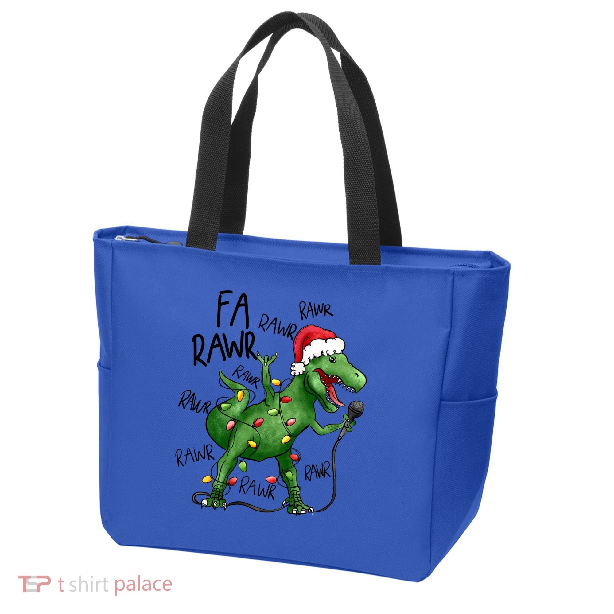 Dinosaur Christmas Fa Ra Rawr Tree Rex Xmas Dino Gift Tote Bag