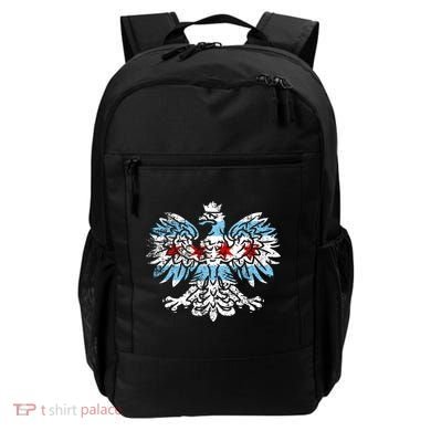 Distressed Chicago Flag Polish Poland Eagle Backpack